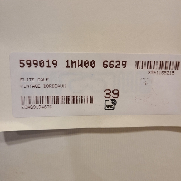 Gucci Elite Calf Vintage Bordeaux  size 39 - Picture 6 of 6